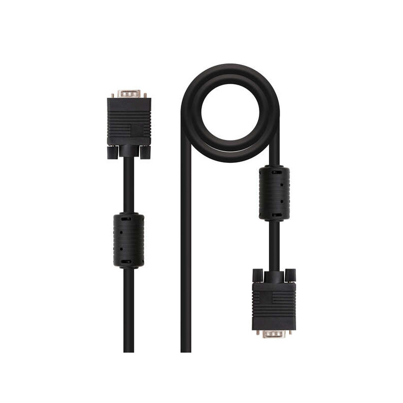 Nanocable Cable SVGA con Ferrita HDB15 Macho a HDB15 Macho 1.80m