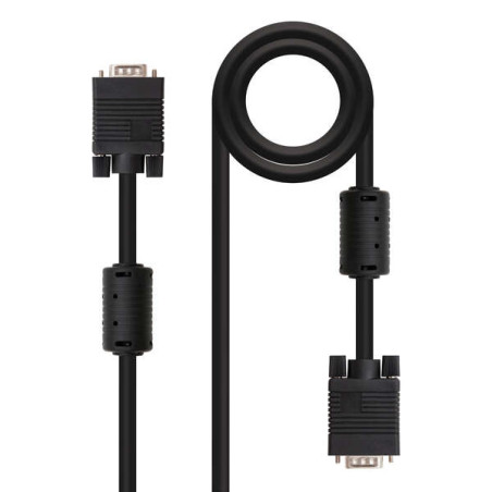 Nanocable Cable SVGA con Ferrita HDB15 Macho a HDB15 Macho 1.80m