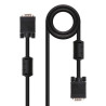 Nanocable Cable SVGA con Ferrita HDB15 Macho a HDB15 Macho 1.80m