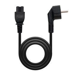 Nanocable Cable de Alimentacion CEE7 Acodado Macho a M-C5 Hembra Trebol 2m