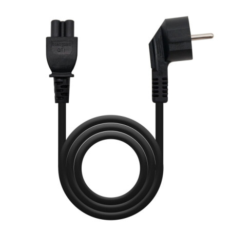 Nanocable Cable de Alimentacion CEE7 Acodado Macho a M-C5 Hembra Trebol 2m
