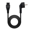 Nanocable Cable de Alimentacion CEE7 Acodado Macho a M-C5 Hembra Trebol 2m