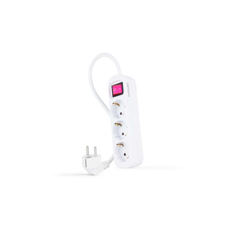 Nanocable Regleta 3 Tomas Interruptor 1.4m