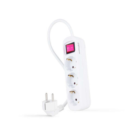 Nanocable Regleta 3 Tomas Interruptor 1.4m