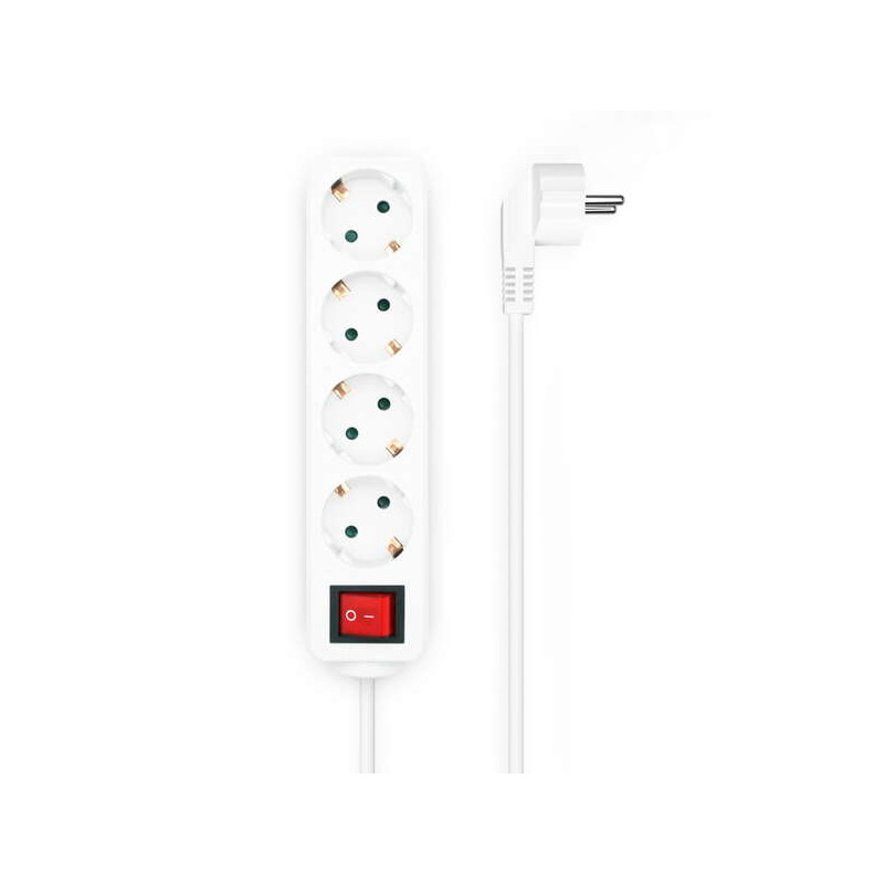 Aisens Regleta de 4 Tomas Schuko con Cable de 1.4m 0649