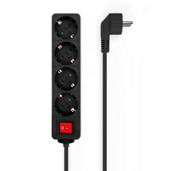 Aisens Regleta de 4 Tomas Schuko con Cable de 1.4m 0650