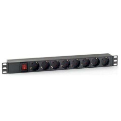 Cromad Regleta 8 Shuckos para Montaje en Rack 19" 1U