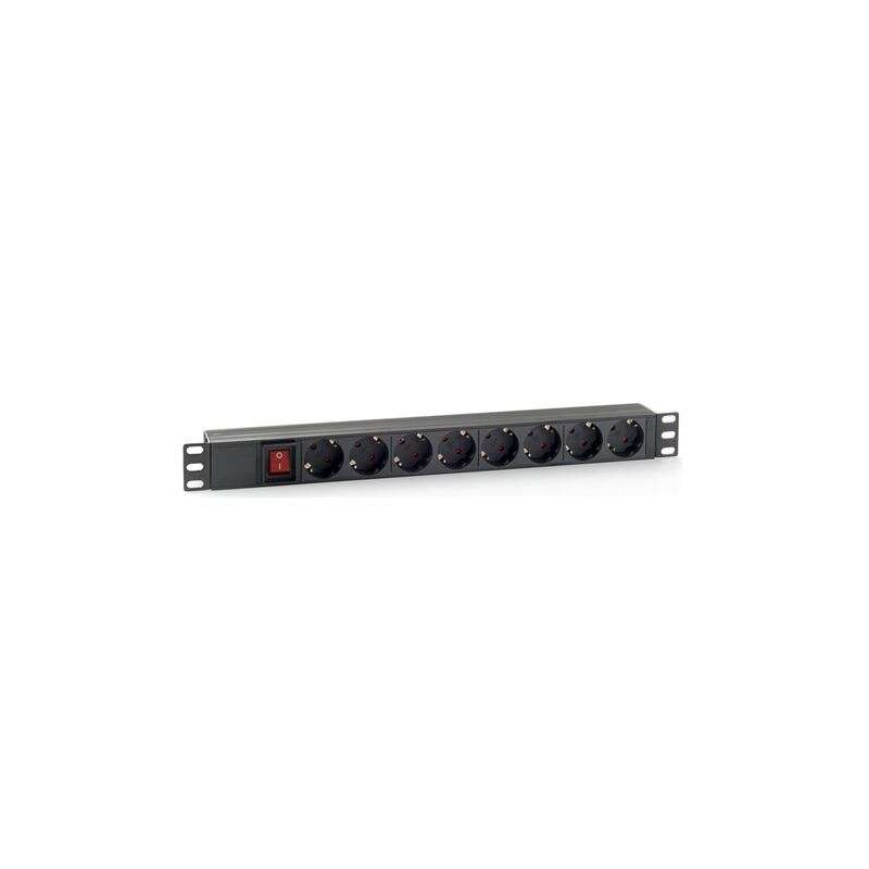 Cromad Regleta 8 Shuckos para Montaje en Rack 19" 1U