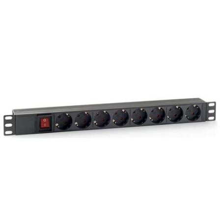 Cromad Regleta 8 Shuckos para Montaje en Rack 19" 1U