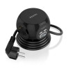 Aisens Regleta de Enchufes Sobremesa Multifuncion con 3 Tomas + 2xUSB-C