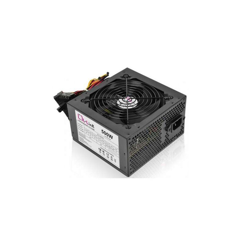 L-Link Fuente Alimentacion 500W Negro Silenciosa - Cable de Alimentacion Incluido - Ventilador