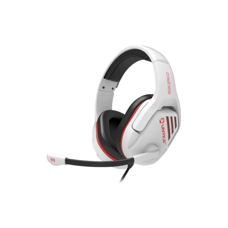 Unykach Gaming Nova Gpro White 2.1 Auriculares con Microfono Ajustable