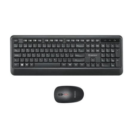 Unykach UK39 Pack de Teclado Inalambrico Compacto + Raton Inalambrico 1600dpi, 3 Botones, Uso Ambidiestro