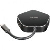 D-Link Hub USB-C a HDMI, USB-C, 2x USB 3.0 Negro