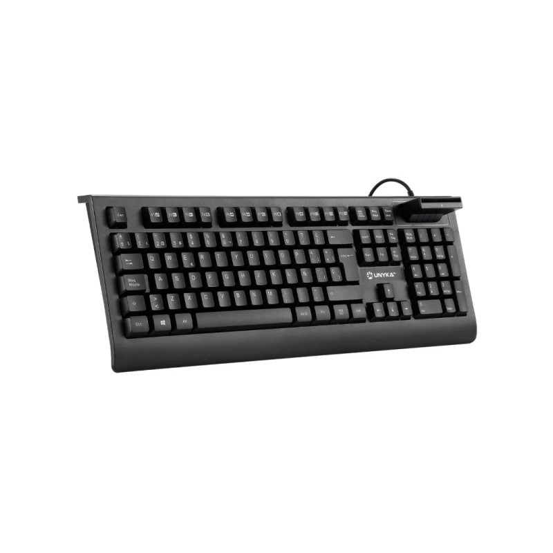 Unykach KB918 Teclado USB con Lector Inteligente de Tipo PC/SC 2.0 como DNIe o Tarjeta Sanitaria Española