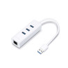 TP-Link UE330 Hub de 3 Puertos USB 3.0 y Adaptador Ethernet Gigabit Blanco