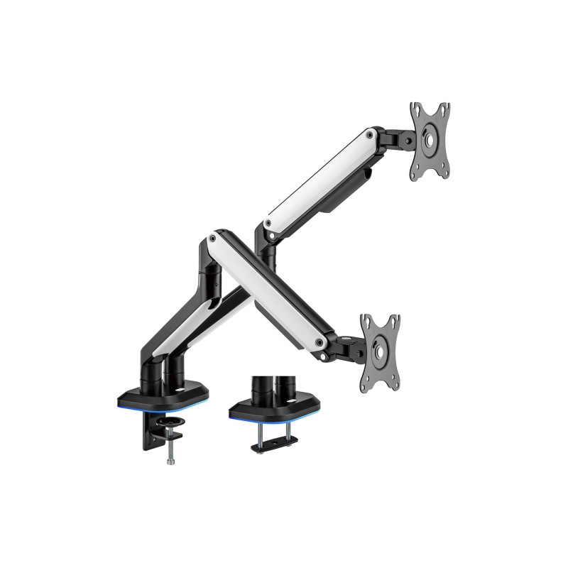 Aisens Soporte de Mesa RGB Gaming Contrapeso Giratorio e Inclinable para Monitor/TV 9Kg (3 Pivotes