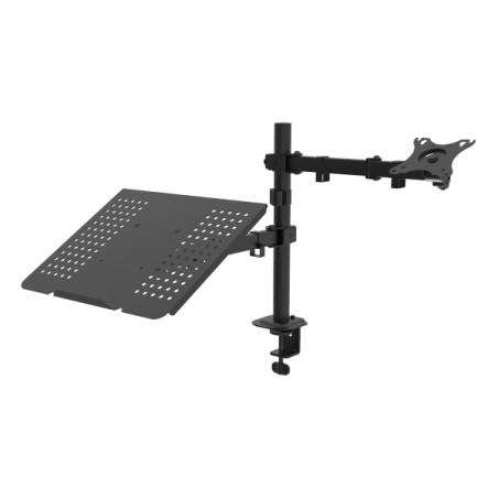 Unykach UK1420 Soporte de Mesa con Brazo Articulado para Monitor de 10"-32" + Soporte para Portatil