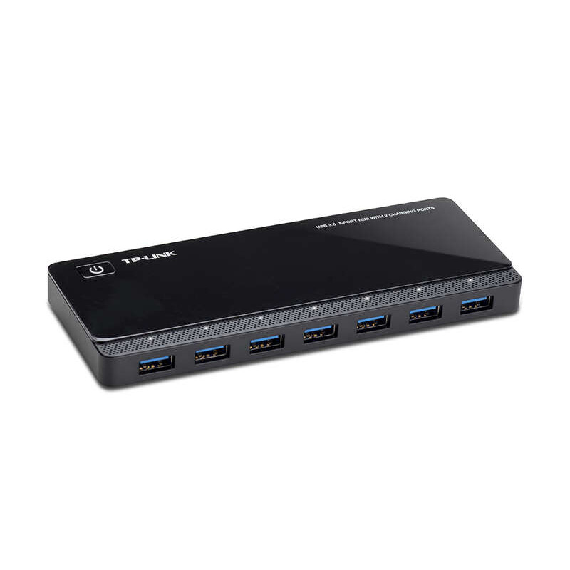 TP-Link UH720 Hub 7 Puertos USB 3.0 con 2 Puertos de Carga Negro