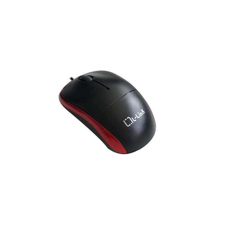 L-Link LL-2080-R Raton Optico USB 1.2m Negro/Rojo