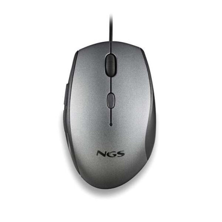 NGS Moth Gray Raton USB 1600dpi + Adaptador USB-A a USB-C