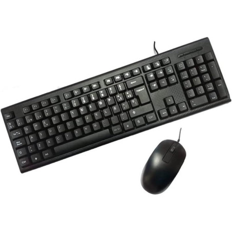 Coolbox PcCase KTR-001 Pack USB Teclado 105 Teclas + Raton 3 Botones