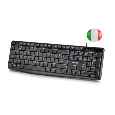 NGS Funky V4 Teclado USB Negro