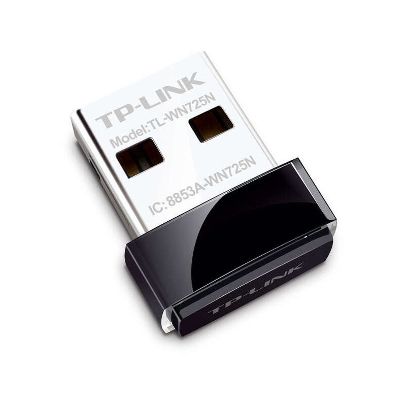 TP-Link TL-WN725N Adaptador USB Nano Inalambrico N de 150Mbps Negro