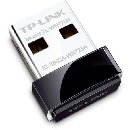 TP-Link TL-WN725N Adaptador USB Nano Inalambrico N de 150Mbps Negro