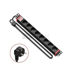 WP Rack & Cabling WP Regleta 8 Schukos para Rack 19" 1U