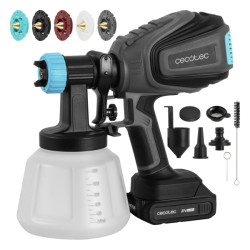 TotalPaint 4000 Liberty Pistola de Pintura Inalambrica - Bateria 21V 2Ah - Deposito 1200ml - Control de Caudal hasta 800Ml/min