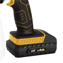 Pistola para Pintar a Bateria 120W 20V 2Ah - Deposito 800ml - Boquilla de 1,8mm Max. - Maxima Viscosidad 60 din/sec - Manejo