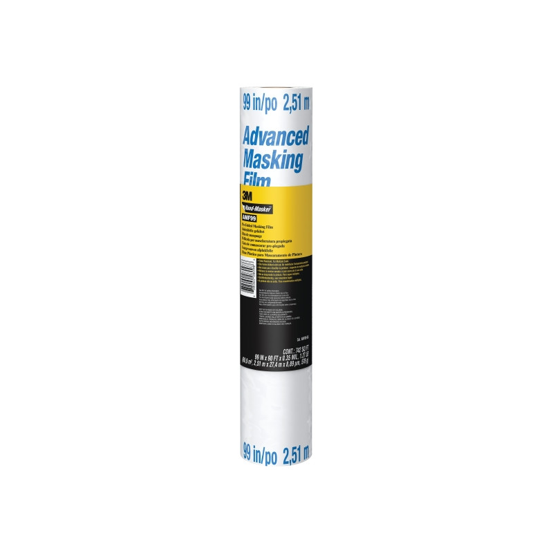 Hand-Masker Film para Enmascarar - 2.51x27.4m - Color Azul/Blanco 3M