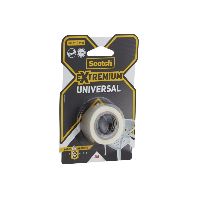Scotch Extremium Universal Cinta Adhesiva Americana - 3m x 19mm - Color Blanco