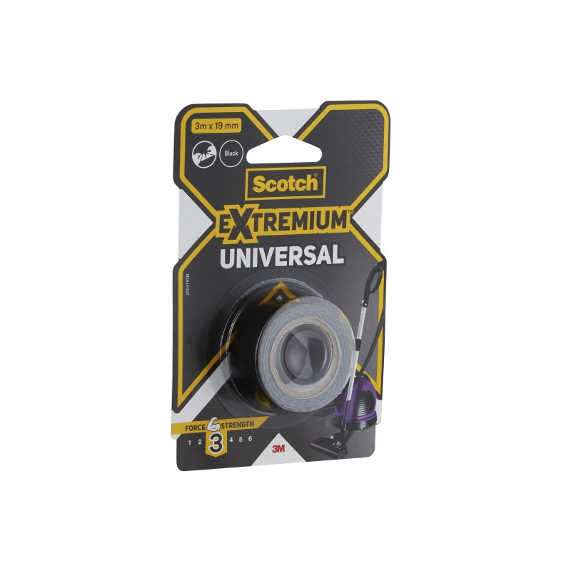 Scotch Extremium Universal Cinta Adhesiva Americana - 3m x 19mm - Color Negro