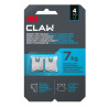 3M Claw Pack de 4 Ganchos de Metal para Paredes de Yeso - Soporta hasta 7kg - Color Gris/Titanio