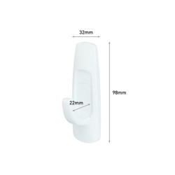 Command Pack de 7 Ganchos Grandes - 12 Tiras Adhesivas - Soporta hasta 2.2kg - Color Blanco