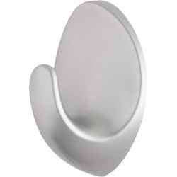 3M Gancho Adhesivo Ovalado - Formato L - Soporta hasta 1.2kg - Color Gris Metalizado