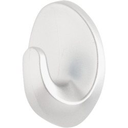 3M Pack de 2 Ganchos Adhesivos Ovalados - Formato M - Soporta hasta 0.6kg - Color Gris Metalizado