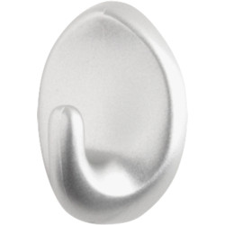 3M Pack de 3 Ganchos Adhesivos Ovalados - Formato S - Soporta hasta 0.3kg - Color Gris Metalizado