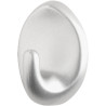 3M Pack de 3 Ganchos Adhesivos Ovalados - Formato S - Soporta hasta 0.3kg - Color Gris Metalizado