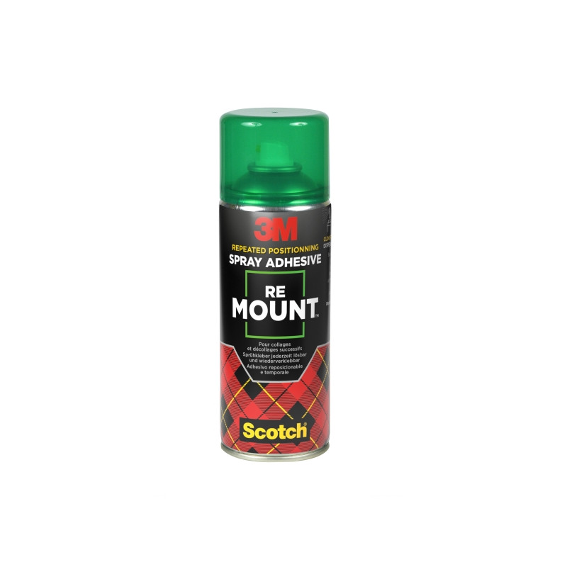 Scotch Remount Adhesivo en Spray 400ml - Union Temporal y Flexible - No Permanente - Color Transparente