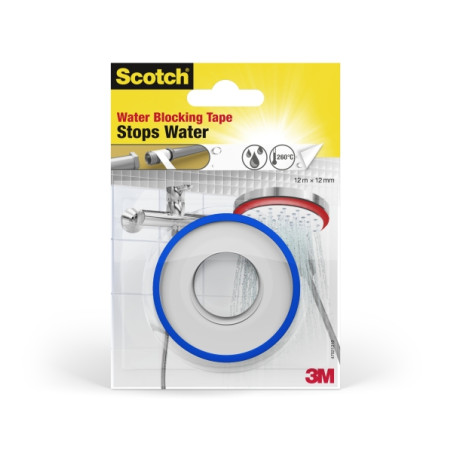 Scotch Cinta Adhesiva para Goteras - 12mm x 12m - Color Blanco