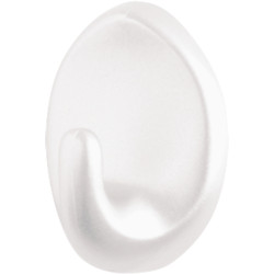 3M Pack de 3 Ganchos Adhesivos Ovalados - Formato S - Soporta hasta 0.3kg - Color Blanco