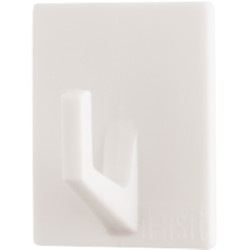 3M Pack de 3 Ganchos Adhesivos Rectangulares - Formato S - Soporta hasta 0.3kg - Color Blanco