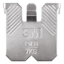 3M Claw Pack de 2 Ganchos de Metal para Paredes de Yeso - Soporta hasta 7 kg - Color Gris/Titanio