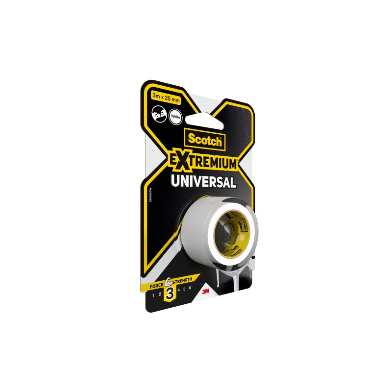 Scotch Extremium Universal Cinta Adhesiva Americana - 3m x 25mm - Color Blanco