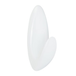 Command Gancho Grande para Toallas - Resistente al Agua - 1 Tira Adhesiva - Soporta hasta 2.2kg - Color Blanco