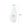 Command Pack de 2 Ganchos Medianos para Aseo - Resistente al Agua - 3 Tiras Adhesivas - Soporta hasta 1.3kg - Color Blanco