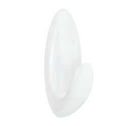 Command Pack de 2 Ganchos Medianos para Aseo - Resistente al Agua - 3 Tiras Adhesivas - Soporta hasta 1.3kg - Color Blanco